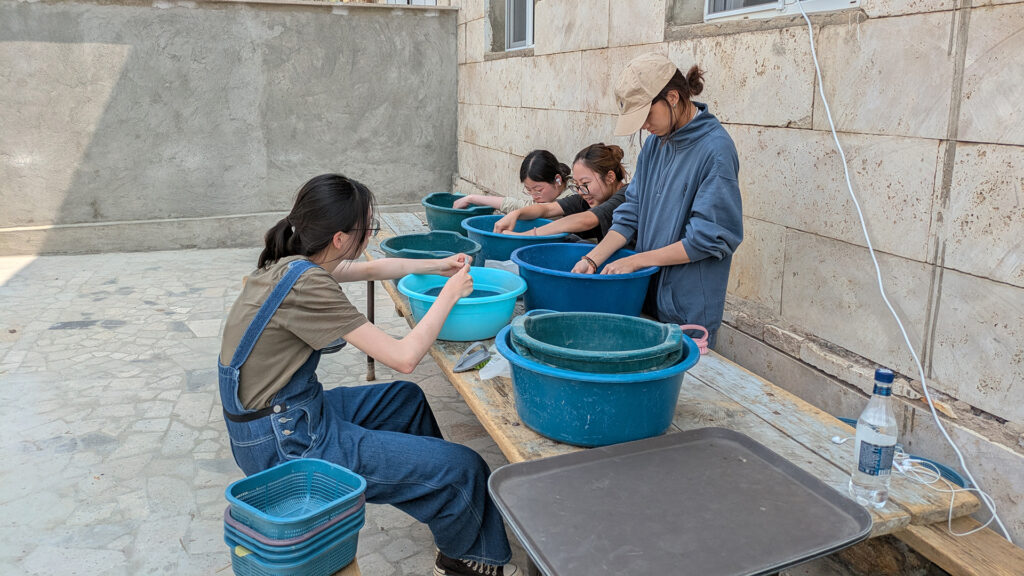 HKU students at the field lab in the Vedi River Valley of Armenia